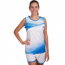 Форма для легкої атлетики жіноча Lingo 3XL, зріст 170-175, білий-синій, код: LD-8312_3XLWBL