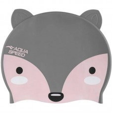 Шапка для плавання Aqua SpeedZoo Fox лисиця сірий, код: 5908217698148