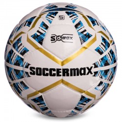 М"яч футбольний Soccermax IMS №5, білий-синій-золотий, код: FB-0004 М"яч футбольний Soccermax IMS №5, білий-синій-золотий, код: FB-0004