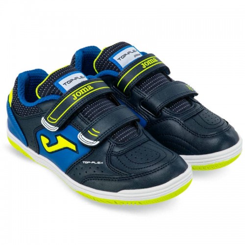 Футзалки взуття для міні-футболу дитяче на липучці Joma Top Flex 37-EUR/36-UKR, темно-синій-синій, код: TPJW2403INV_36