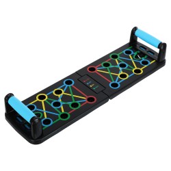 Дошка для віджимань з упорами 12в1 FitGo 600x185мм, чорний, код: FI-0891