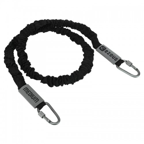 Еспандер з карабіном у захисному рукаві Ezous Resistance Tube With Cover навантаження середнє, чорний, код: K-05-M Еспандер з карабіном у захисному рукаві Ezous Resistance Tube With Cover навантаження середнє, чорний, код: K-05-M