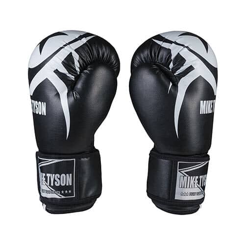 Боксерські рукавички Mike Tyson, PVC, 8oz, чорний, код: MT1707/83-WS Боксерські рукавички Mike Tyson, PVC, 8oz, чорний, код: MT1707/83-WS