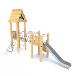 Двобаштовий ігровий комплекс Miros 6670х2850х4500 мм, код: WP706 Двобаштовий ігровий комплекс Miros 6670х2850х4500 мм, код: WP706