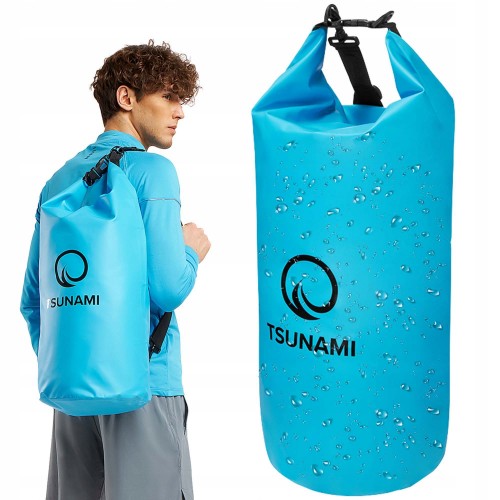 Гермомішок Tsunami Dry Pack 30 л водозахисний, блакитний, код: P-5907739313270