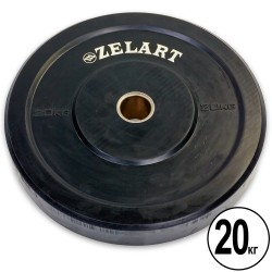 Бамперні диски для кроссфіта Zelart Z-Top Bumper Plates гумові 20кг (d-51мм), код: TA-5125-20-S52