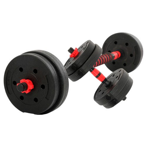 Гантелі трансформер перетворюються на штангу BioGym 3в1 15кг, чорний-червоний, код: TA-9455-15 Гантелі трансформер перетворюються на штангу BioGym 3в1 15кг, чорний-червоний, код: TA-9455-15