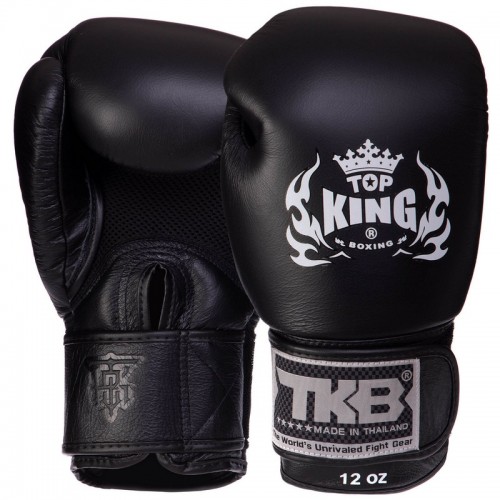Рукавички боксерські Top King Ultimate Air шкіряні 10 унцій, чорний, код: TKBGAV_10BK-S52