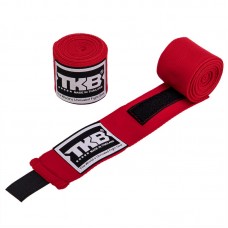 Бинти боксерські бавовн з еластаном Top King Hand Wraps 4м, червоний, код: TKHWR-01_R