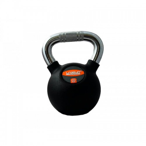 Гиря LiveUp Rubber Kettel Dumbell 12 кг, чорний, код: 6951376138740 Гиря LiveUp Rubber Kettel Dumbell 12 кг, чорний, код: 6951376138740