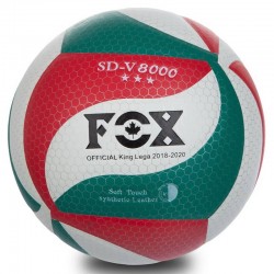 М"яч волейбольний Fox №5, білий-зелений-червоний, код: SD-V8000_WGR