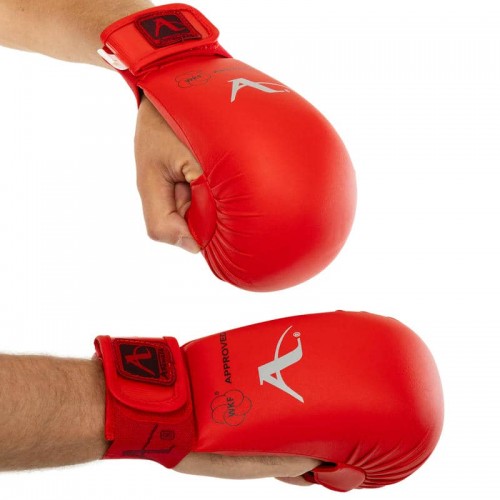 Рукавиці (накладки) для карате Araza L, червоний, код: BO-1243_LR