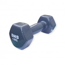 Гантель вінілова SNS 1х4 кг, сірий, код: 28212-SNS