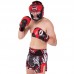 Шолом боксерський з повним захистом шкіряний Twins L чорний-червоний, код: HGL3-2T_L-S52