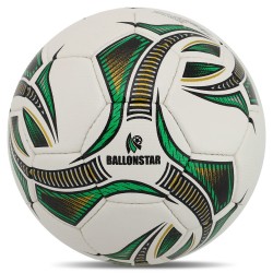 М"яч футбольний Ballonstar Crystal №5 PU, білий-зелений, код: FB-4189_WG