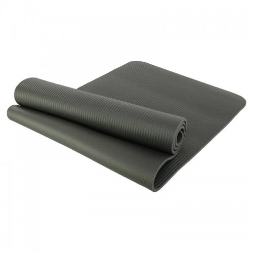 Килимок для йоги та фітнесу FitGo NBR 1830x610x10 мм, сірий, код: FI-0876-1_GR
