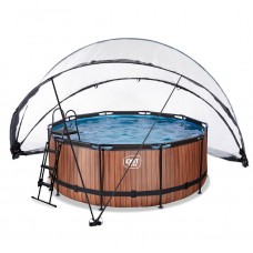 Басейн каркасний з накриттям Exit "Дерево" з нагрівом води, 360х122 см, код: 30.27.12.10 НТ Басейн каркасний з накриттям Exit "Дерево" з нагрівом води, 360х122 см, код: 30.27.12.10 НТ