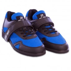 Штангетки для важкої атлетики Zelart розмір 44, чорний-синій, код: OB-1262_44BK