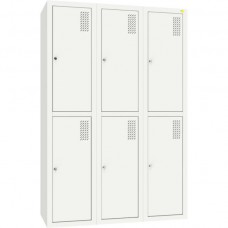 Шафа для одягу металева Emby, 6 секції, код: ШОМ-400/3/6 Шафа для одягу металева Emby, 6 секції, код: ШОМ-400/3/6