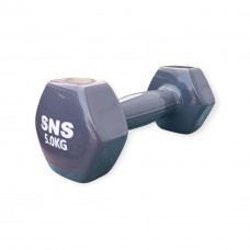 Гантель вінілова SNS 1х5 кг, сірий, код: 28211-SNS Гантель вінілова SNS 1х5 кг, сірий, код: 28211-SNS