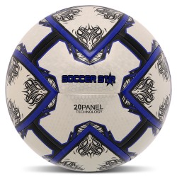М"яч футбольний Hybrid Soccer Star To-Town №5 PU, білий-синій, код: FB-4464-S52