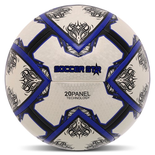 М"яч футбольний Hybrid Soccer Star To-Town №5 PU, білий-синій, код: FB-4464-S52