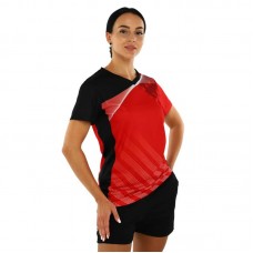 Форма волейбольна жіноча футболка та шорти PlayGame XL, червоний-чорний, код: PQ233_XLR Форма волейбольна жіноча футболка та шорти PlayGame XL, червоний-чорний, код: PQ233_XLR