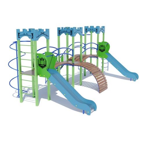 Ігровий комплекс Miros "Три башти" на металевих стовпах, код: DIO703.8 Ігровий комплекс Miros "Три башти" на металевих стовпах, код: DIO703.8