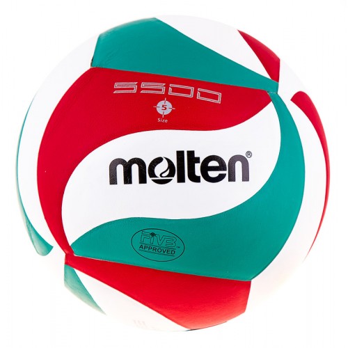М"яч волейбольний Molten PU біло-червоно-зелений, код: RX5500-WS