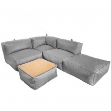 Безкаркасний модульний диван Tia-Sport Блек, сірий, оксфорд, код: sm-0692-3