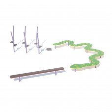 Дитячий ігровий канатний комплекс Miros 5250х5050х1200 мм, код: LK232