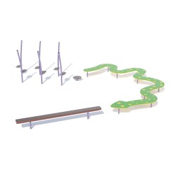 Дитячий ігровий канатний комплекс Miros 5250х5050х1200 мм, код: LK232 Дитячий ігровий канатний комплекс Miros 5250х5050х1200 мм, код: LK232