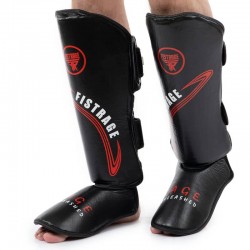 Захист гомілки і стопи для єдиноборств Fistrage S, чорний-червоний, код: VL-8496_SBKR Захист гомілки і стопи для єдиноборств Fistrage S, чорний-червоний, код: VL-8496_SBKR