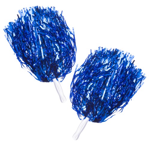 Помпони для черлідингу і танців FitGo Pom-Poms 400 мм синій (2 шт), код: CH-4875_BL-S52