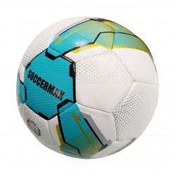 М"яч футбольний Soccermax SM-495 №5, білий-чорний-бірюзовий, код: 00495-SNS