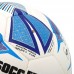 М"яч футбольний Soccermax Hybrid №5 PU, білий-синій, код: FB-4166_WBL