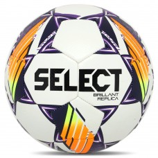 М"яч футбольний дитячий Select Brillant V24 №5, білий-фіолетовий, код: BRILLANT-REP-5WV