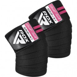 Бинти на коліна RDX Gym Knee Wrap R11, чорний-рожевий, код: WAH-KR11BP
