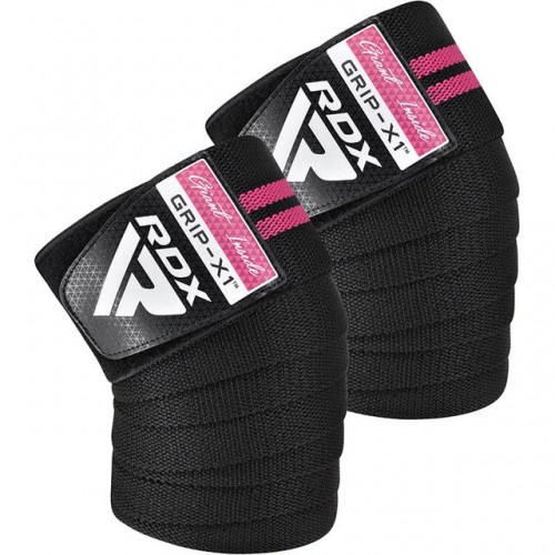 Бинти на коліна RDX Gym Knee Wrap R11, чорний-рожевий, код: WAH-KR11BP
