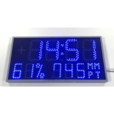 Метеостанція вулична світлодіодна LedPlay 600х300х50 мм, синій, код: 07533-ST