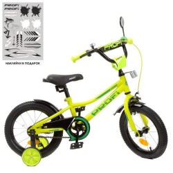 Велосипед дитячий Profi Kids Prime d=14, салатовий, код: Y14225-1-MP