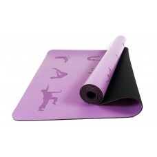 Килимок для йоги професійний EasyFit каучук 5 мм фіолетовий, код: EF-1925-V