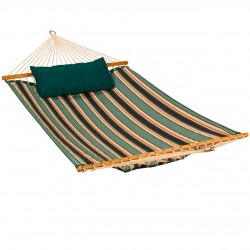 Гамак із планкою Siesta Green XXL 2000х1500 WCG cтьобана тканина + подушка, код: H00g-IF Гамак із планкою Siesta Green XXL 2000х1500 WCG cтьобана тканина + подушка, код: H00g-IF