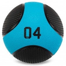 М"яч медичний медбол Medicine Ball LiveUp 4 кг, чорний-синій, код: LP8112-4