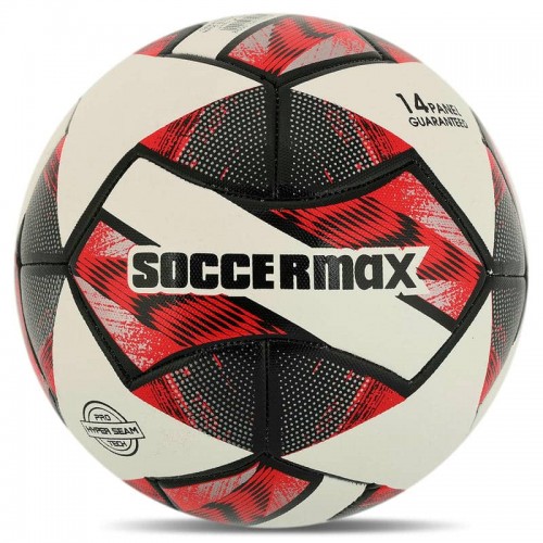 М"яч футбольний Hybrid Soccermax №5 PU, білий-червоний, код: FB-4126_W