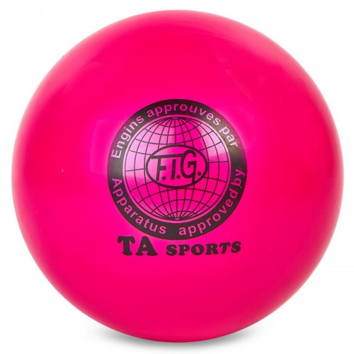 М"яч для художньої гімнастики SP-Sport 20см рожевий, код: BA-GB75_P-S52
