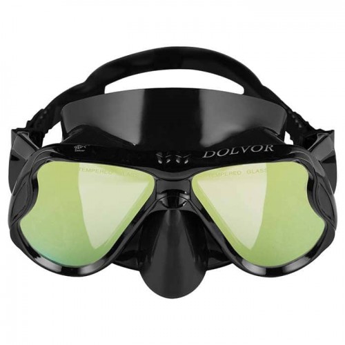 Маска для плавання з дзеркальними стеклами Dolvor чорний, код: М6203DSM Маска для плавання з дзеркальними стеклами Dolvor чорний, код: М6203DSM