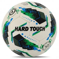 М"яч для футзалу Hard Touch Hydro Technology №4 PU, білий-чорний-зелений, код: FB-5037