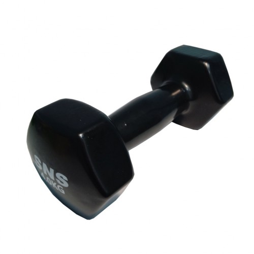 Гантель вінілова SNS 1х4 кг, чорний, код: 12352-SNS Гантель вінілова SNS 1х4 кг, чорний, код: 12352-SNS