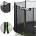 Садовий батут Zipro Jump Pro із зовнішньою сіткою 8FT 252 см, зелений-чорний, код: M-979602-IN